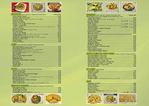 Happy Family Restaurant General Menu