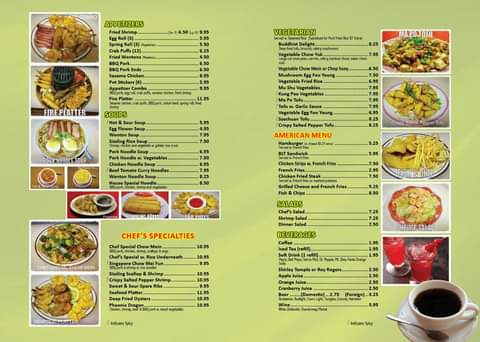 Happy Family Restaurant General Menu