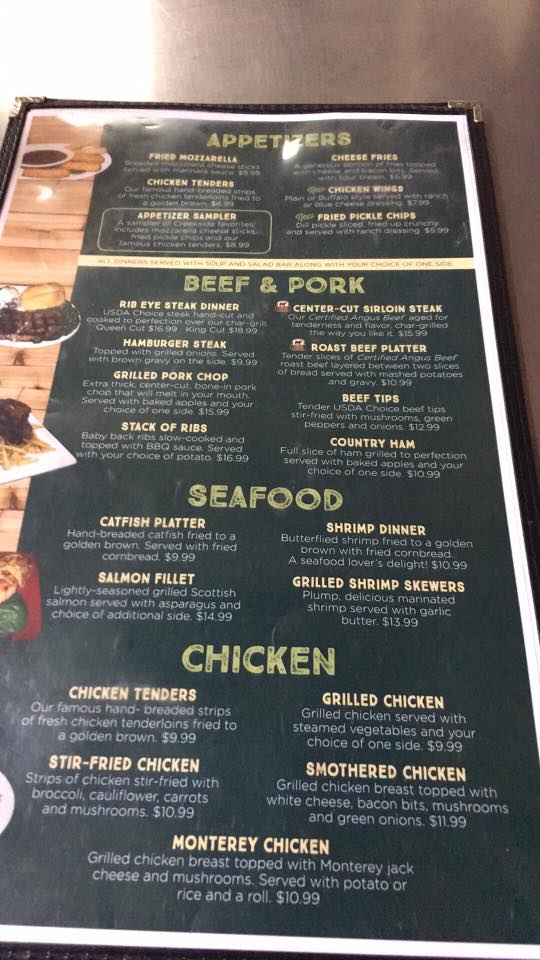 Creek Side Family Restaurant General Menu