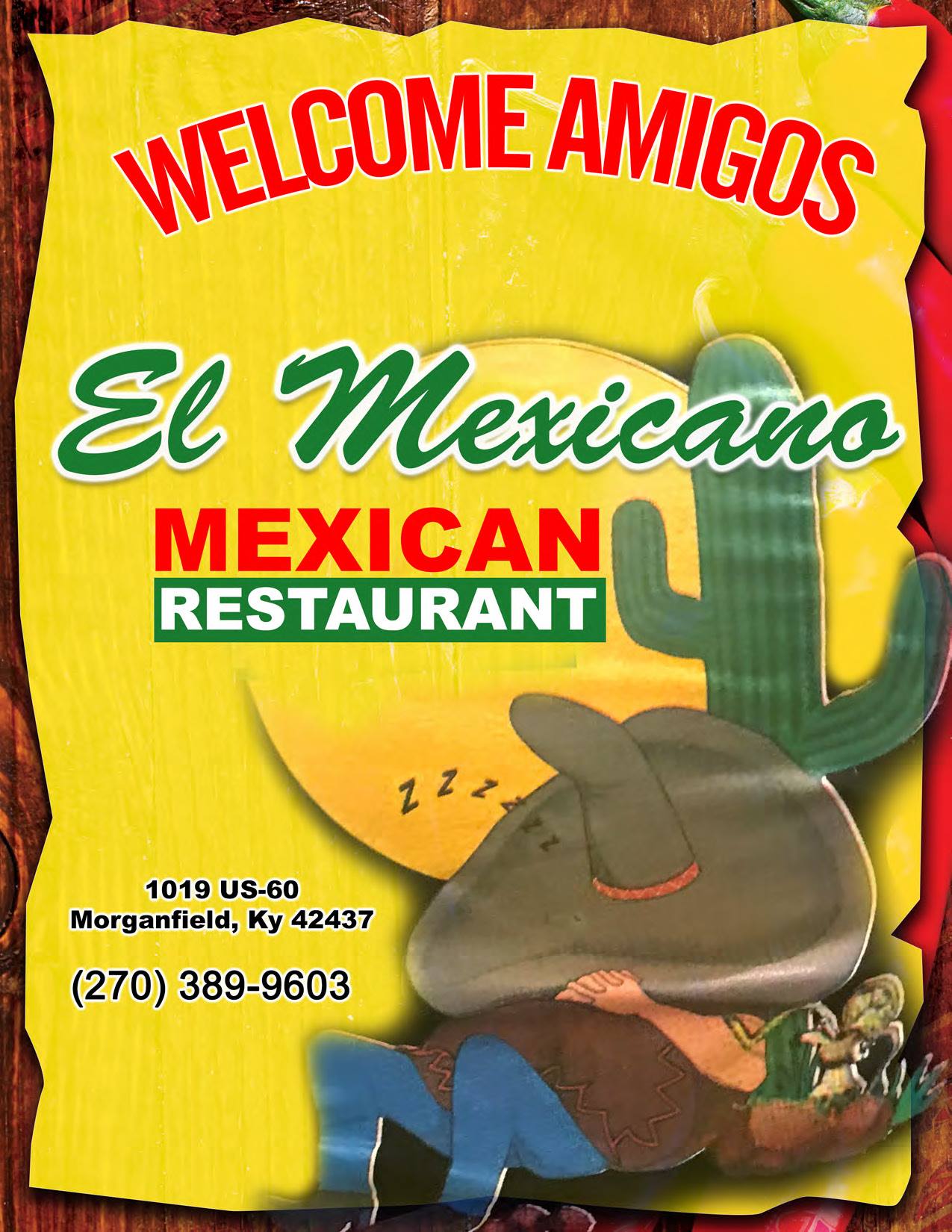 El Mexicano Mexican Grill General Menu