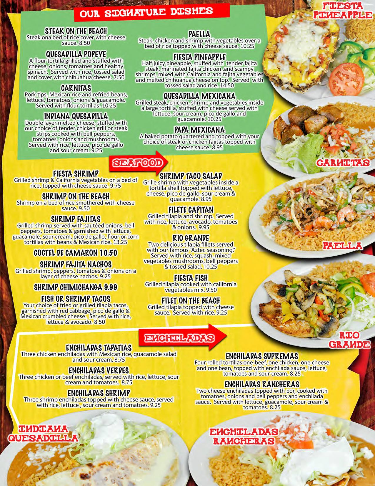 El Mexicano Mexican Grill General Menu