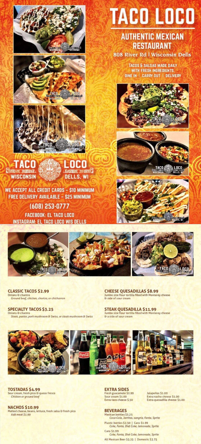 El Taco Loco General Menu