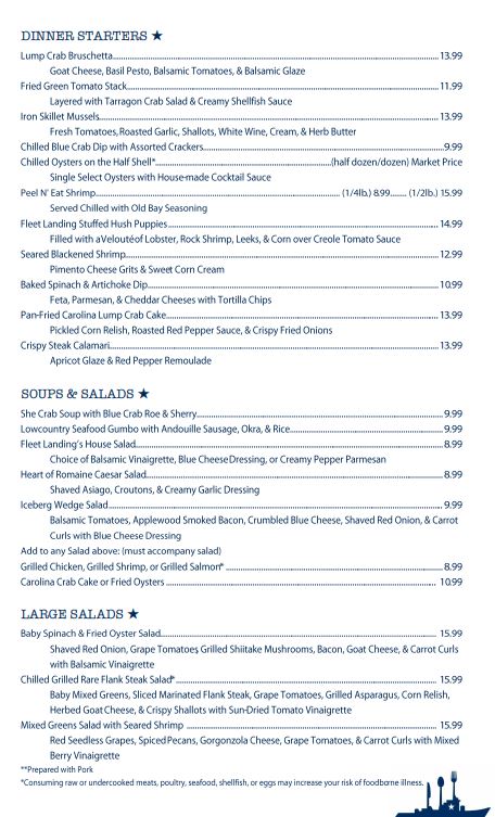 Fleet Landing Restaurant & Bar General Menu