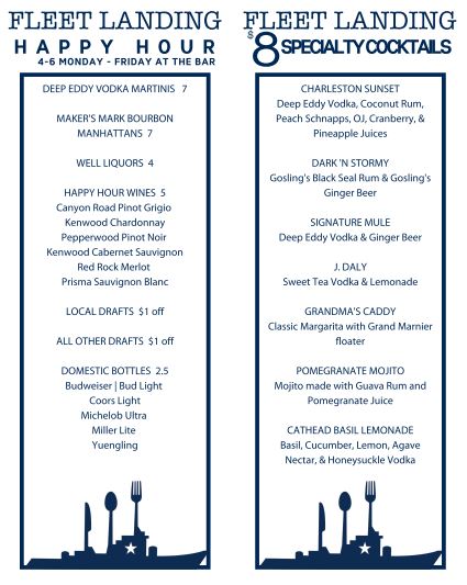 Fleet Landing Restaurant & Bar General Menu