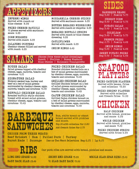 Smokebox BBQ General Menu