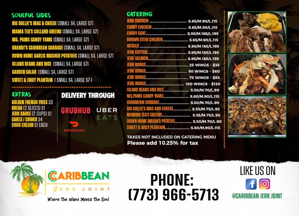 The Caribbean Jerk Joint General Menu