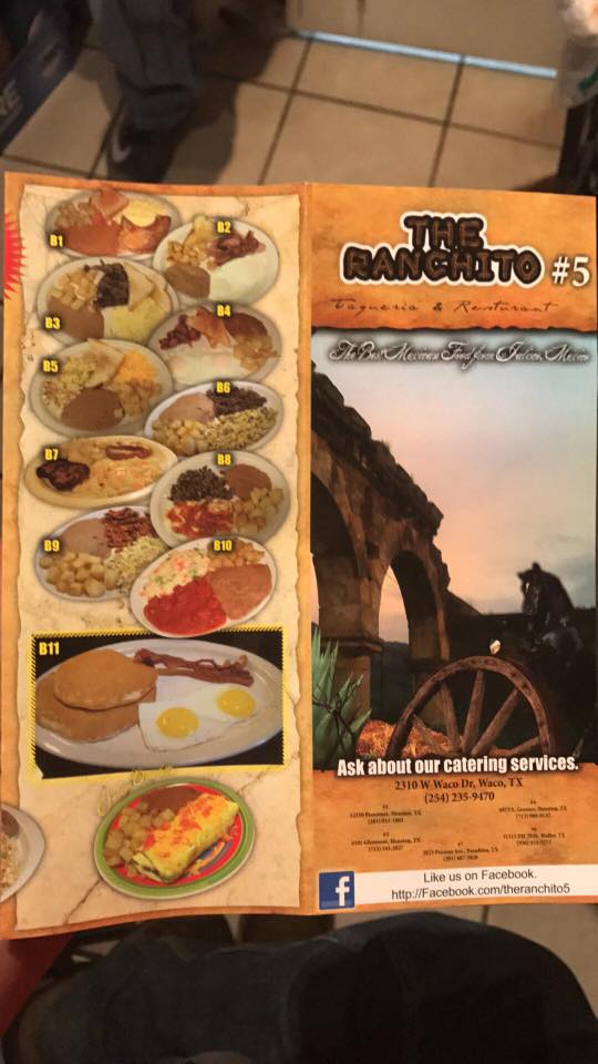 The Ranchito Grill 5 General Menu