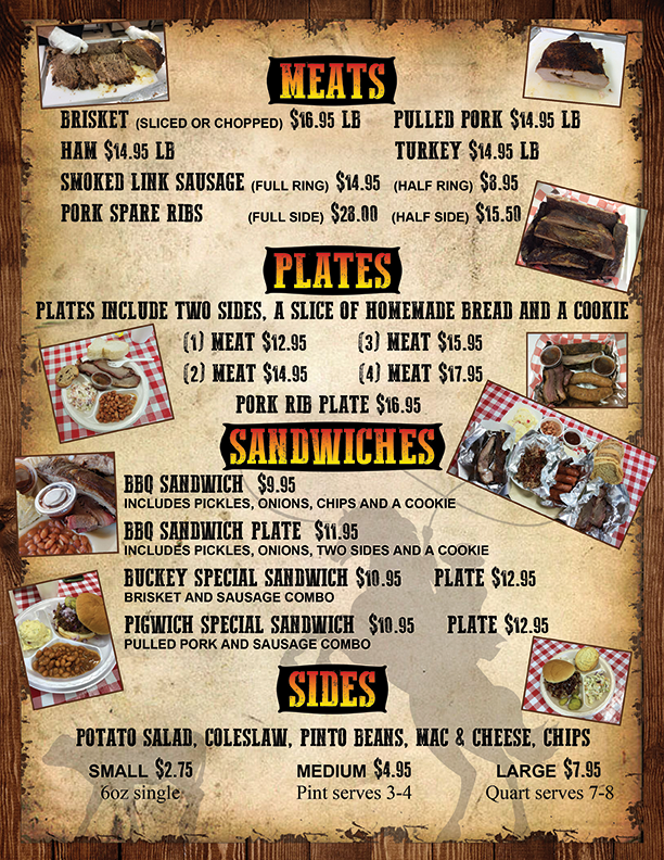 Watson's BBQ General Menu