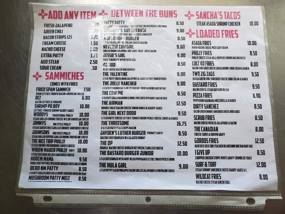 Yo Mama's Food Truck General Menu