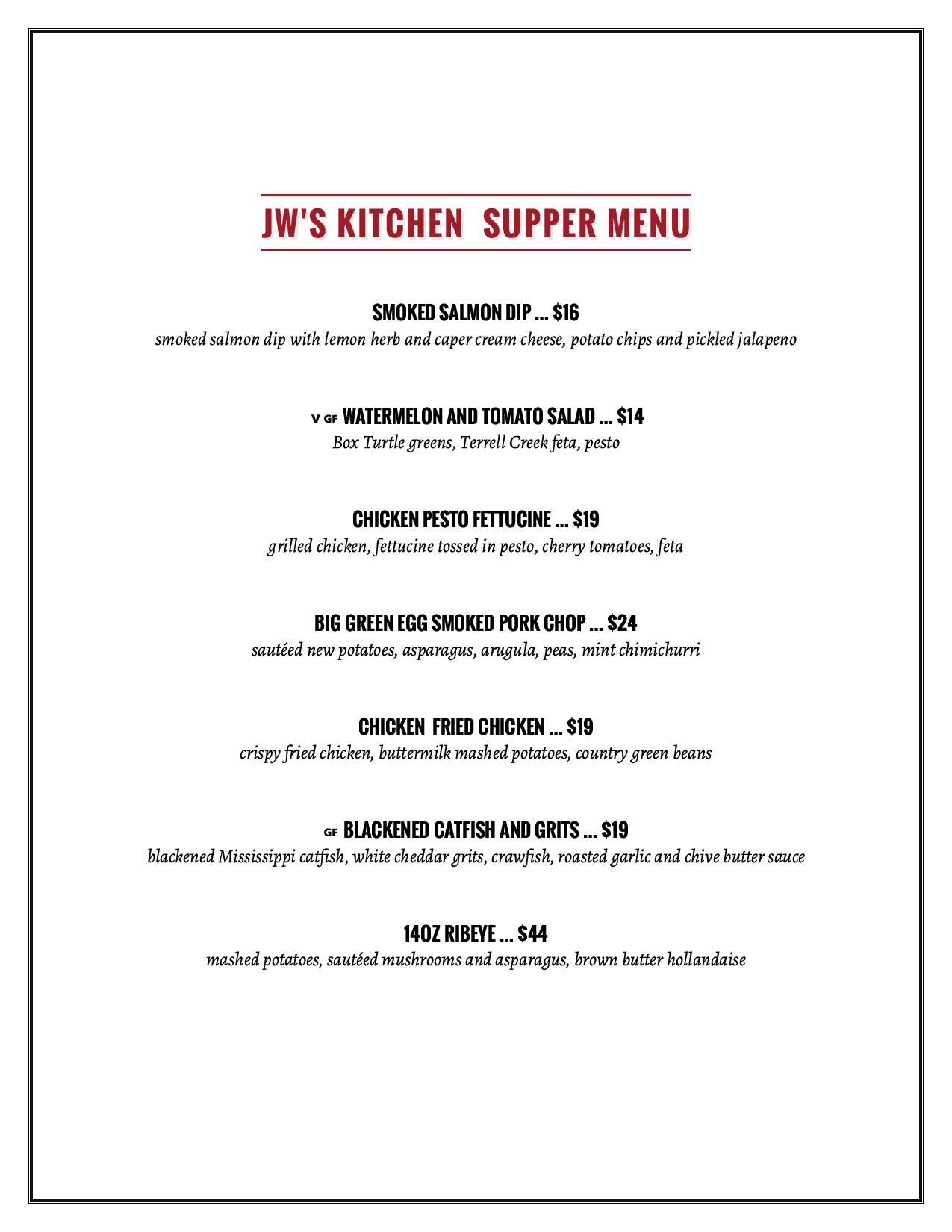 Summer Menu