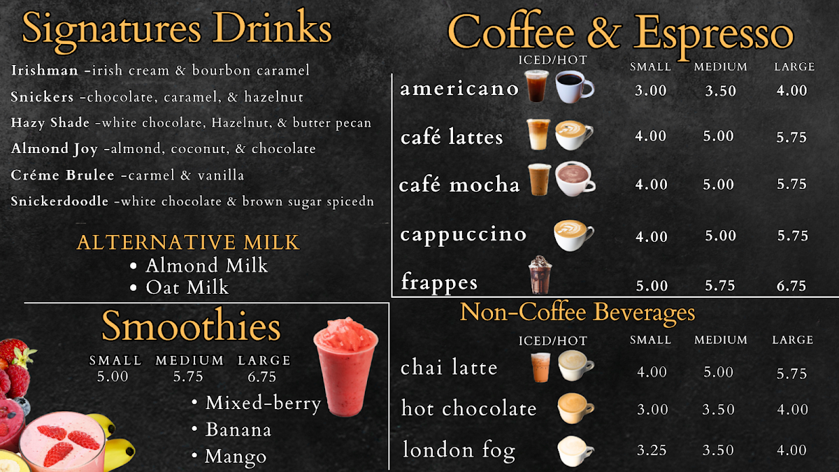 Latte Da (BCC) LLC Latte Da (BCC) LLC General Menu - Cafe Menu in Rogers, AR